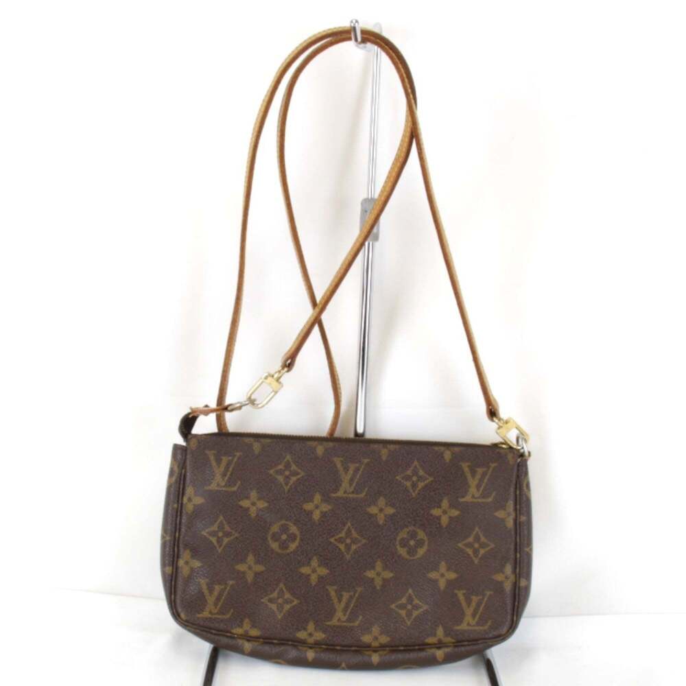 LOUIS VUITTON Brown Monogram Canvas Pochette Shoulder Bag - Picture 2 of 12